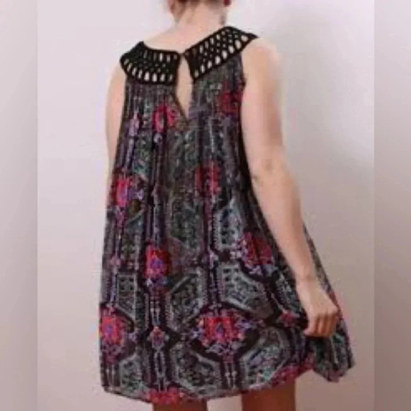 Moulinette Soeurs Linnea Velvet Metallic Swing Dress Size Large - Picture 4 of 12